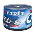VERBATIM CD-R diskas 80min/700MB 50pack Cake Box 52X Crystal/AZO - 43343